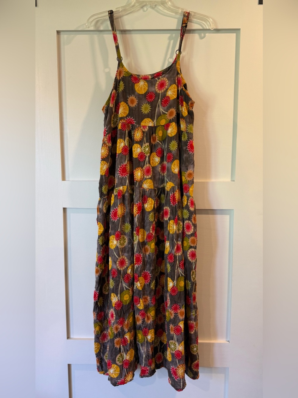 YESNO tiered spaghetti strap maxi dress